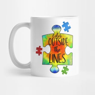 autism multicolor puzzle Mug